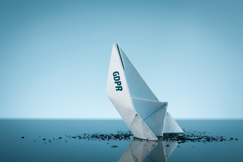 GDPR is like a sinking ship for companies. Photo 120795764 © Jakub Jirsák - Dreamstime.com